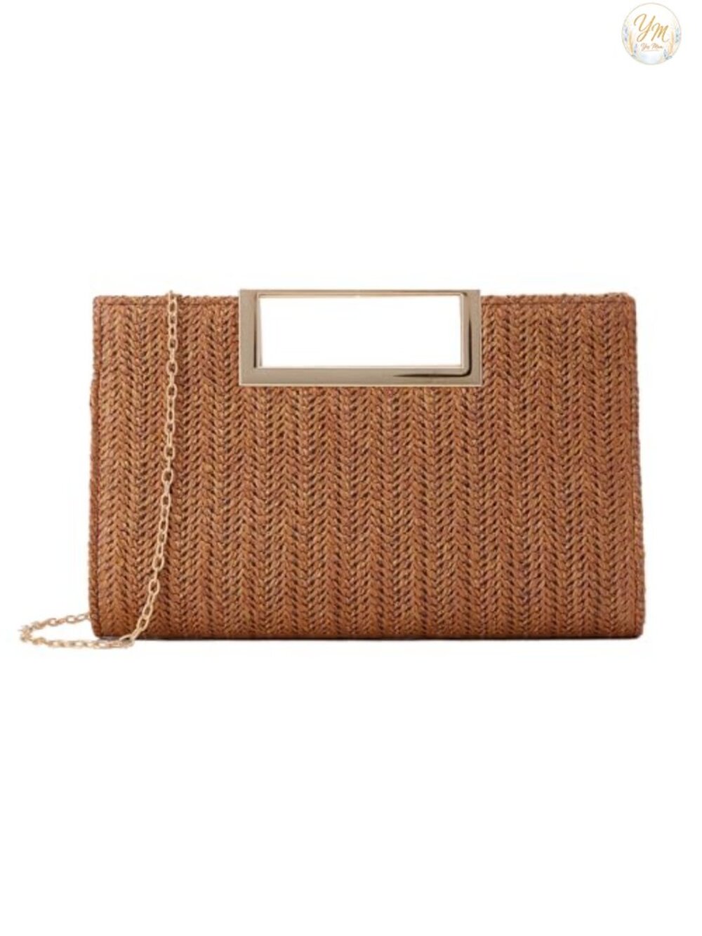 Straw Clutch Top Handle Woven Beach Evening Bag Crossbody Purse
